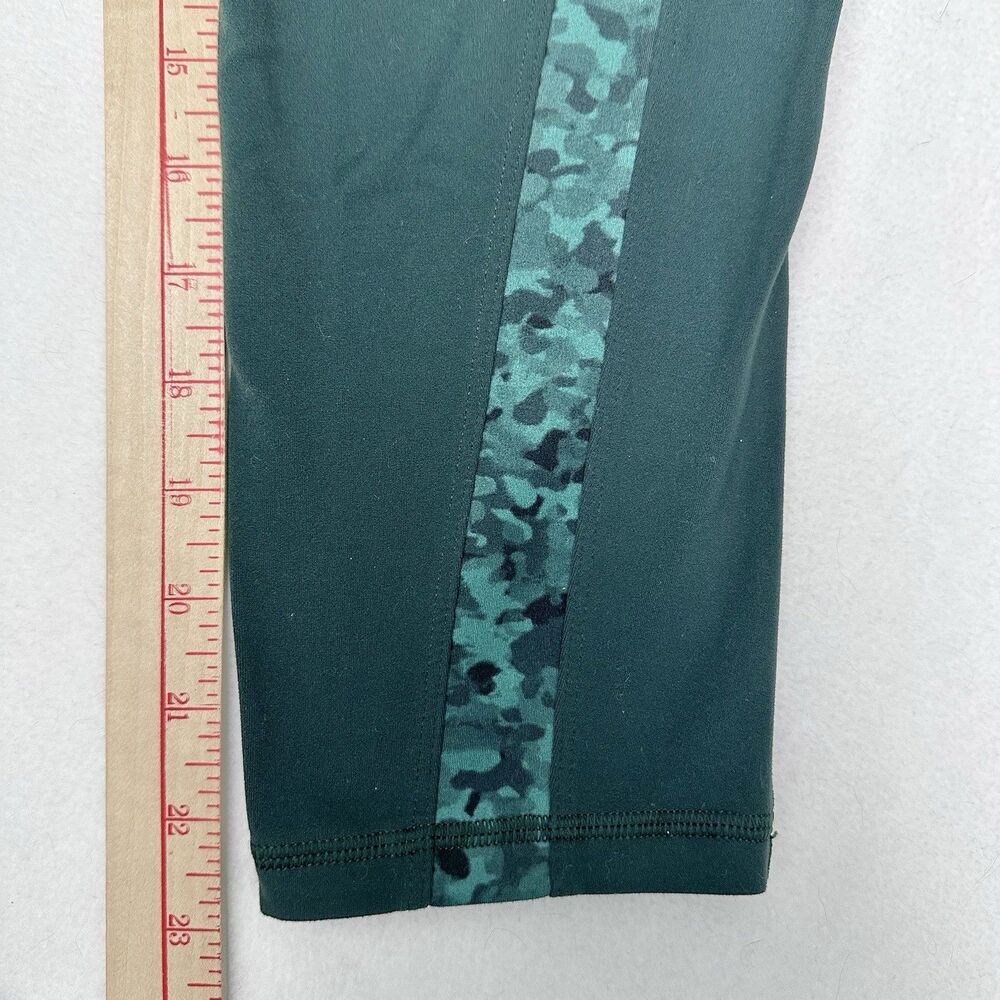 Athleta Leggings/Crop Tank Top Set Green Camo Stripe Salutation Stash 1X XL D-DD - Picture 5 of 16